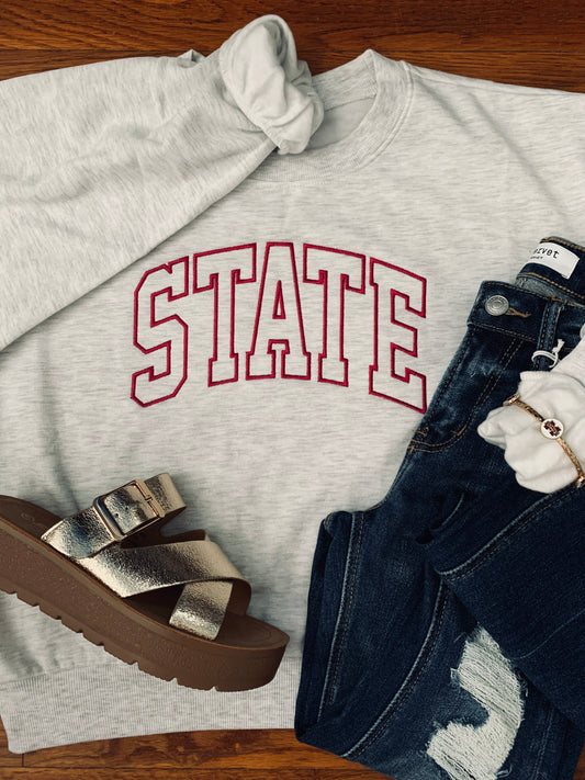 STATE Embroidered Crewneck