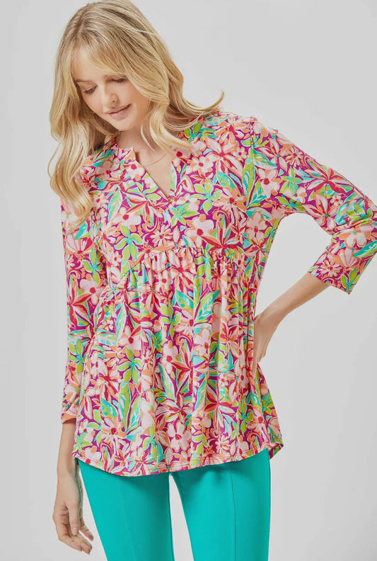 Lizzy Floral Top- Pink