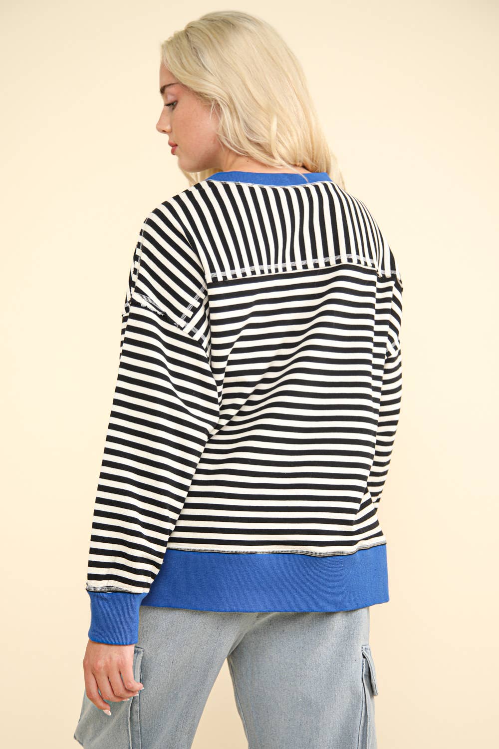 Savannah Stripe Oversized Knit Top RESTOCKED