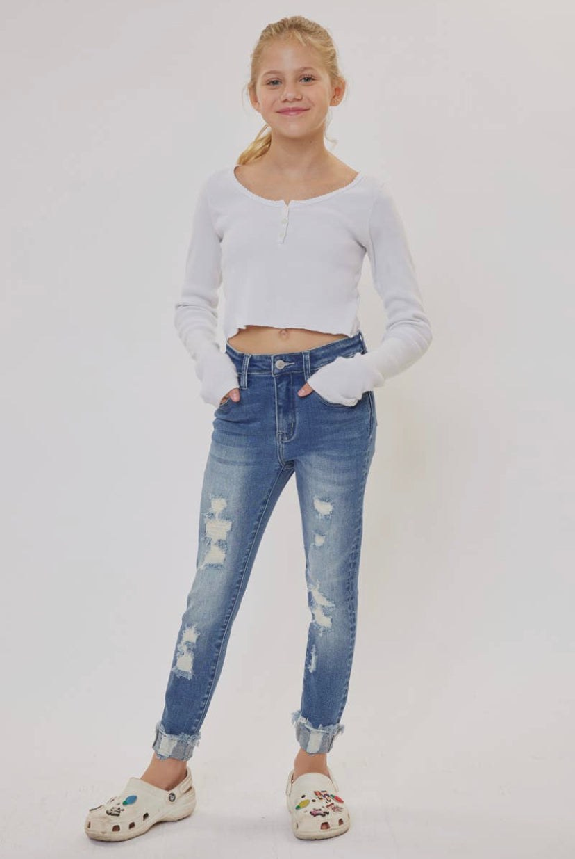 Tween Distressed Denim