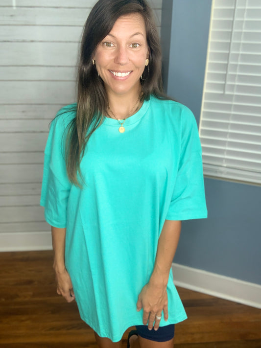 Everyday Oversize Boyfriend Tee - Mint