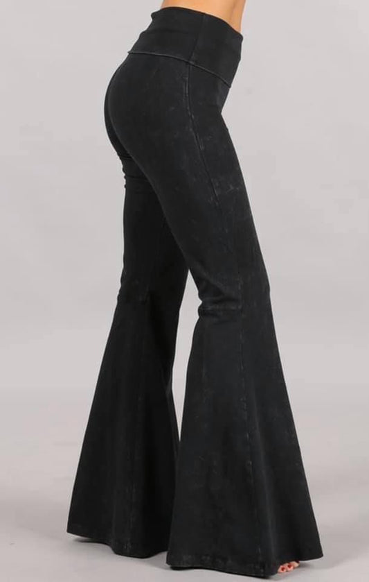 Black Yoga Bell Bottom Pants