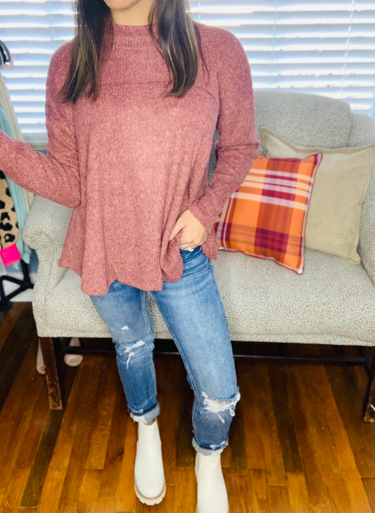 Date Night Dark Mauve Sweater