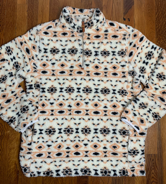 Aztec Sherpa Quarter Zip Pullover