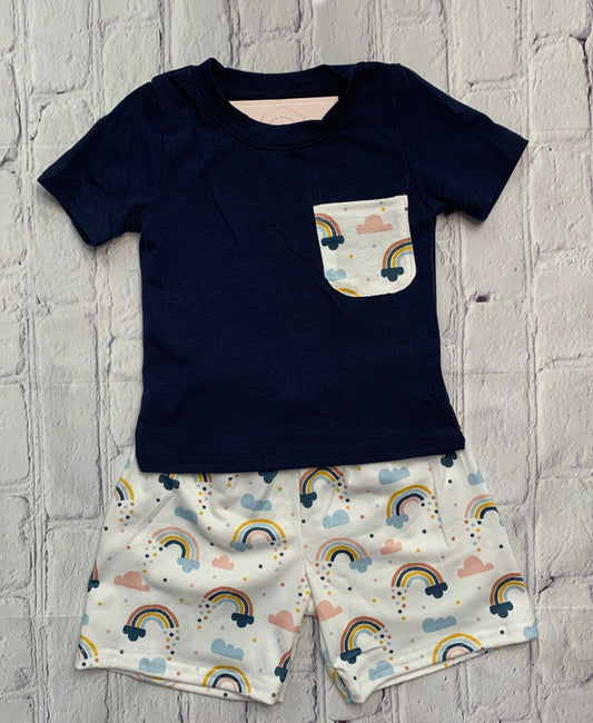 Navy Rainbow Boy Set